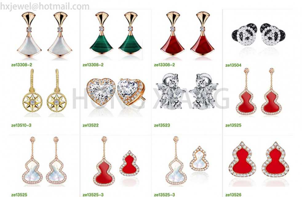 Branded jewelry style fashion S925 earrings set