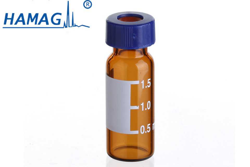 9-425 2ml Amber Screw Top Vial with Patch for Chemicals