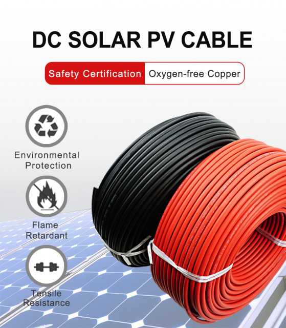 H1z2z2-K 6mm Solar Dc Cable For Solar Pv Tinned Copper Conductor