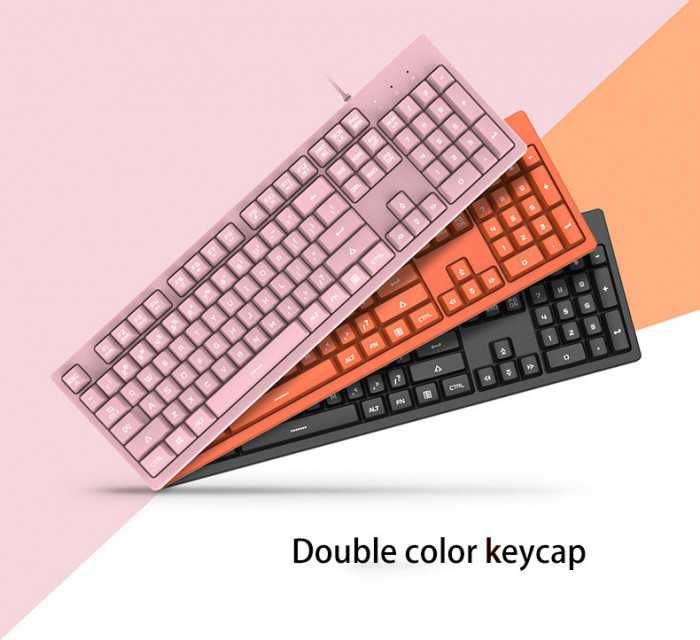 Mechanical Keyboard Pink Office Keyboard