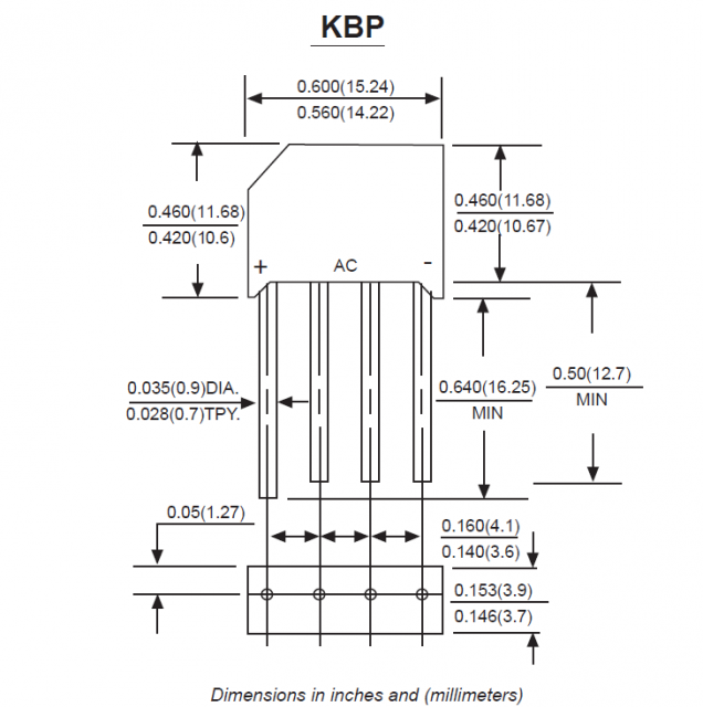 Quality Products Diode KBP-K Bridge Rectifier Pile