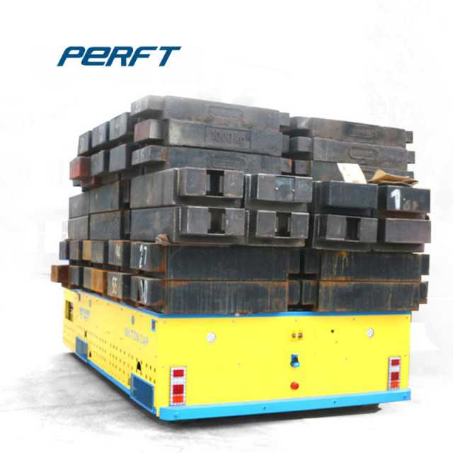 Heavy Load Steel Rail Wheels Heavy Duty Industrial Carts Motorized Transfer Trolley