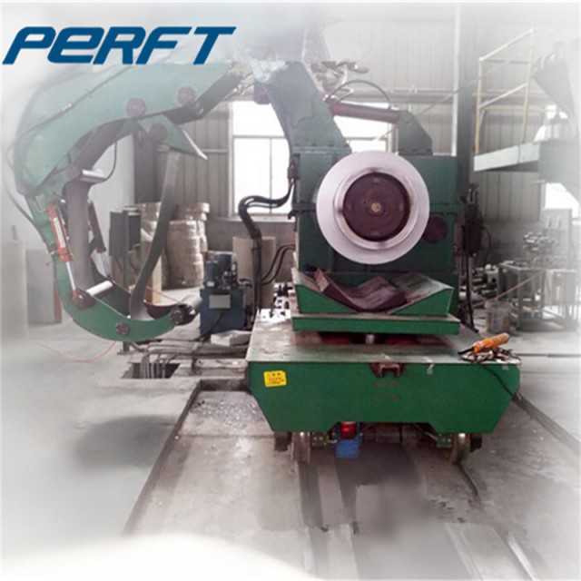 Electric Rail Coil Transfer Trolley for factory Aluminum Steel Pipe and coils transport