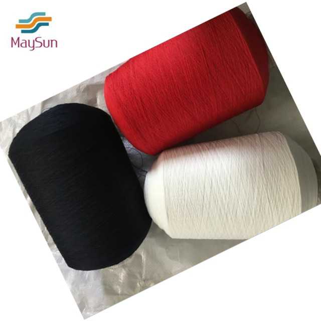 Spun polyester yarn for knitting and sewing