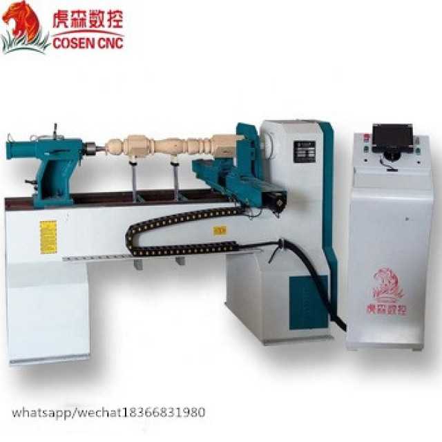 Single spindle double cutters wood turning lathe