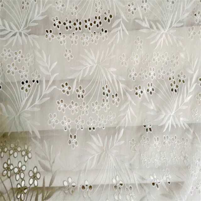 On Cotton Lace Chiffon Fabric Embroidery - Wholesale Supplier China