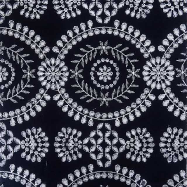hollow out white cotton fabric embroidered lace