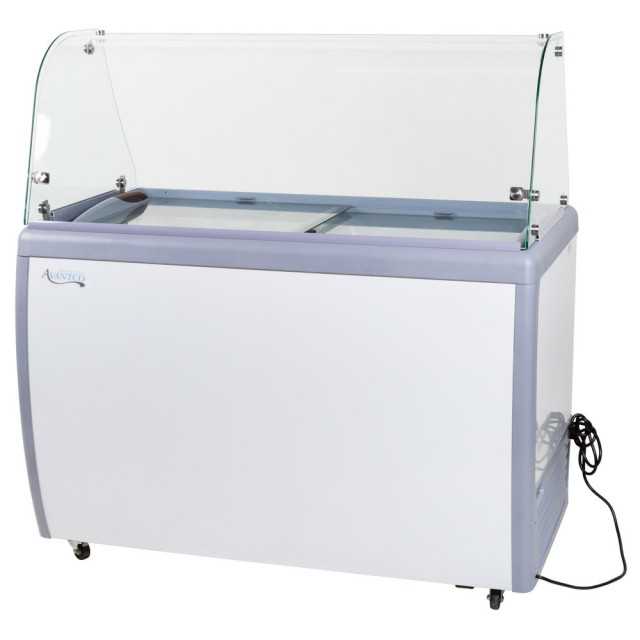 AVANTCO ADC-8C-HC CURVED GLASS ICE CREAM DIPPING CABINET - 49"