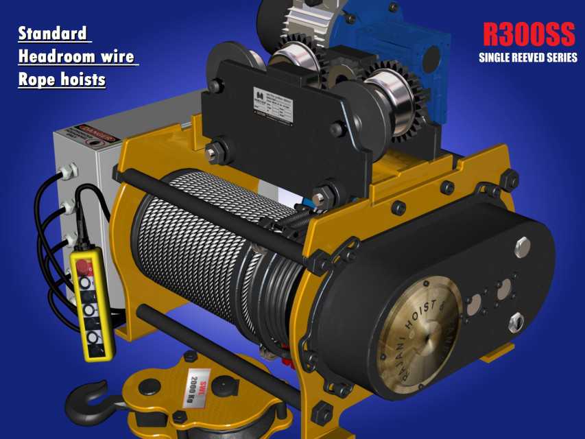 R300SS 2-Ton Standard Headroom Wire Rope Hoist – Efficient Machinery for Industrial Lifting