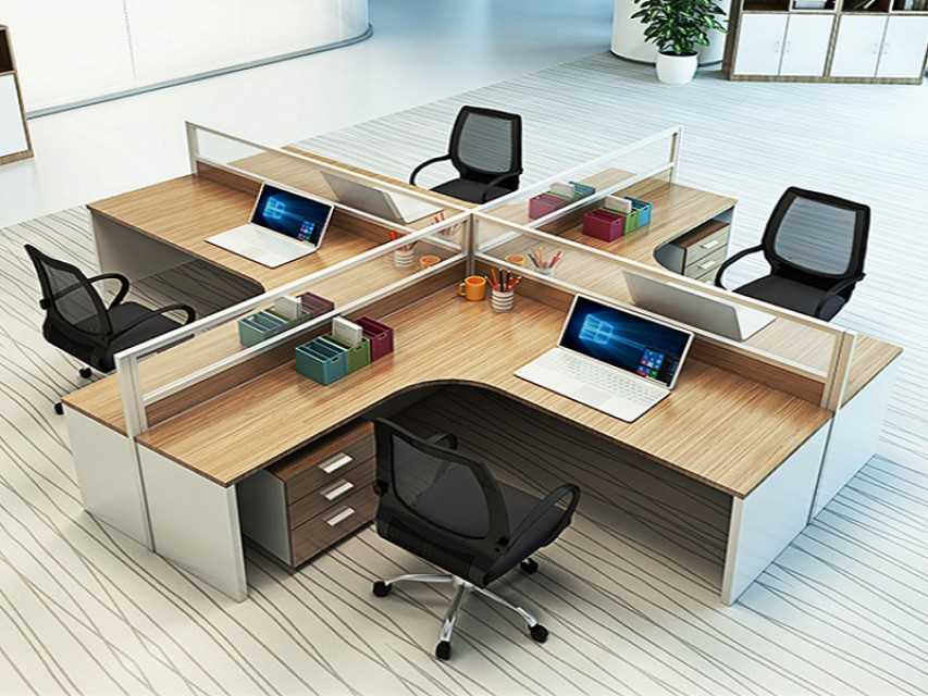 Efficient Workstation Table for Office Spaces - Cubic Design