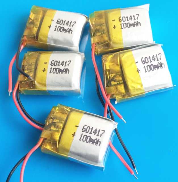 601417 3.7V 100mAh LiPo Rechargeable Battery Lithium Polymer