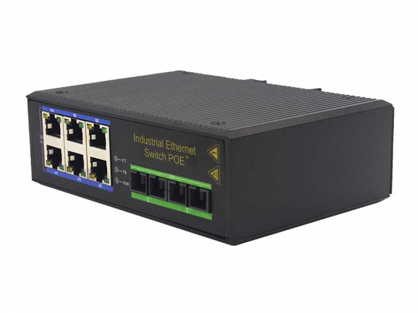 100M 2 Fiber Ports 6 Electric Ports Ethernet Switch -Industrial Grade