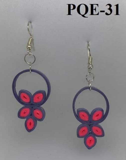Paper Quilling Earring - Handmade and Waterproof