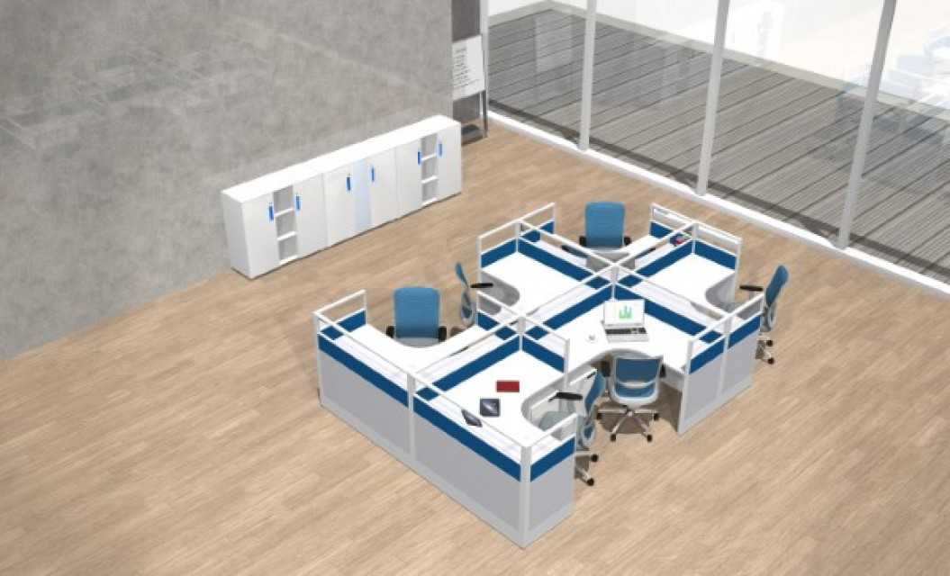 Modern cubicle curved office furniture