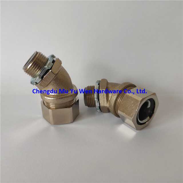 Liquid tight brass metric thread fittings with nickel plated