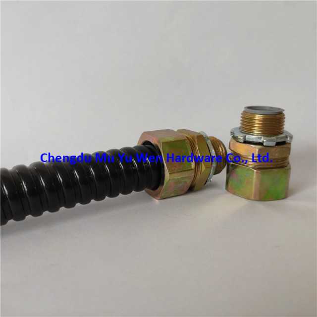 Zinc plated steel straight conduit fittings with metric thread