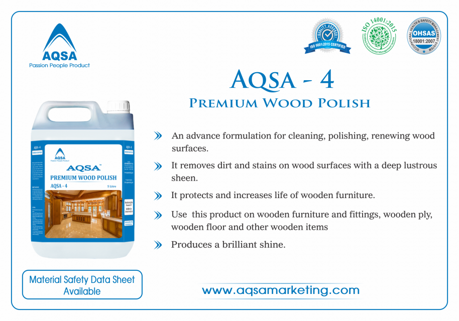 Premium Wood Polish (AQSA - 4) - Enhance, Protect, Shine