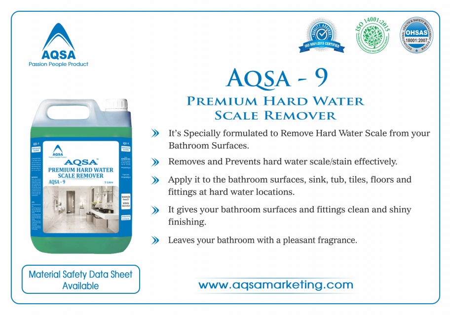Premium Hard Water Scale Remover (AQSA-9)