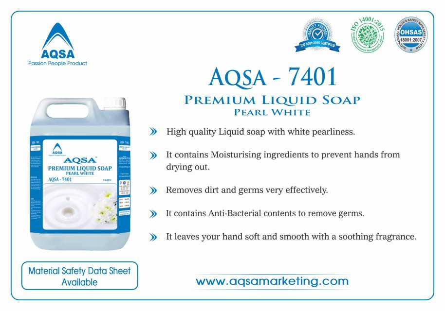 Premium Liquid Soap Pearl White (AQSA - 7401)