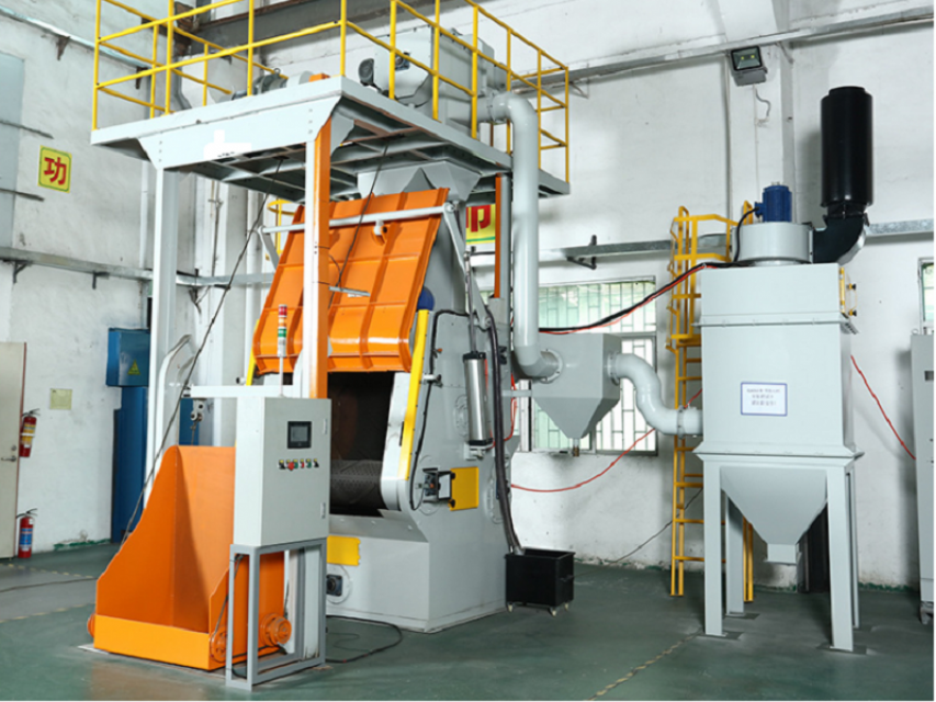 Shot Blasting Machine with automatic loading unloading system
