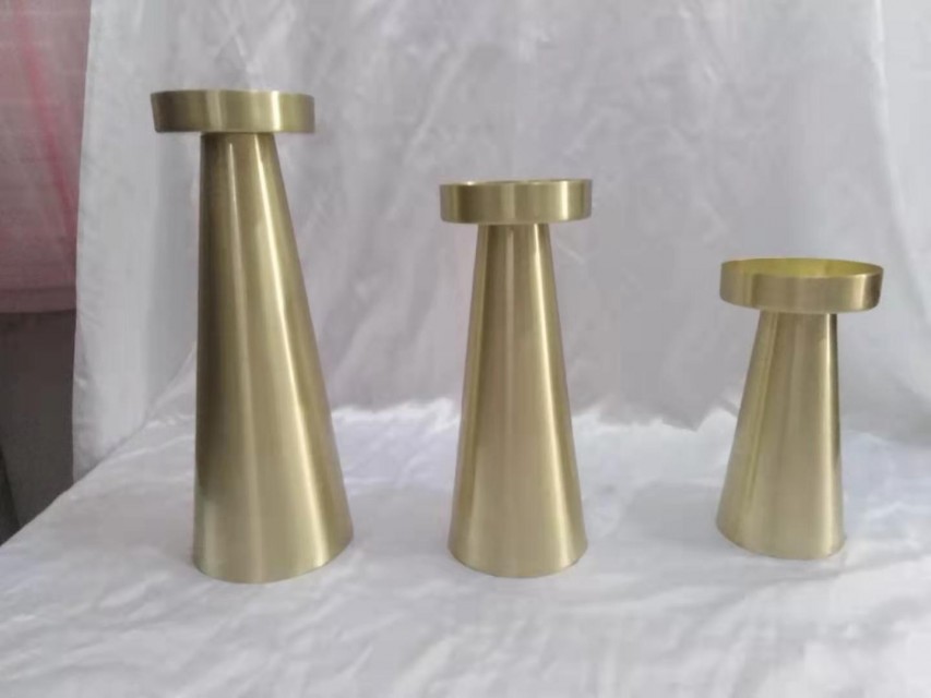 Metal Cone Candle Holder