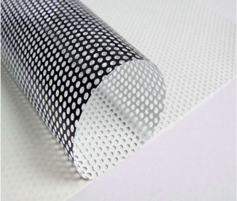 One Way Vision Self Adhesive Vinyl for Window Graphics, Perforated Vin
