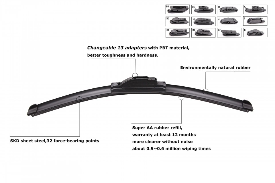 CLWIPER CL907 High quality multifunctional soft wiper with 13 adapters