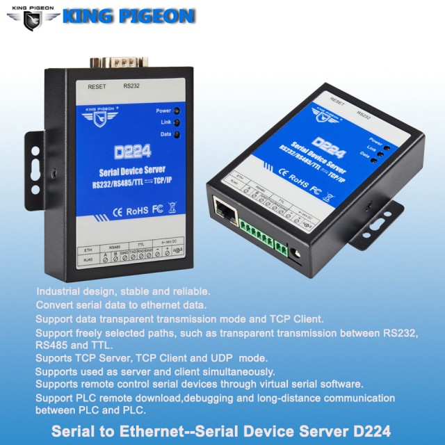 Serial Device Server (RS485/232/TTL to TCP/IP Converter)