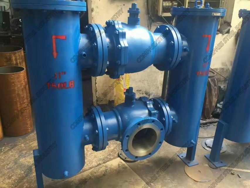 Industrial Filter with 3-Way Ball Valve - High-Quality Duplex Strainer
