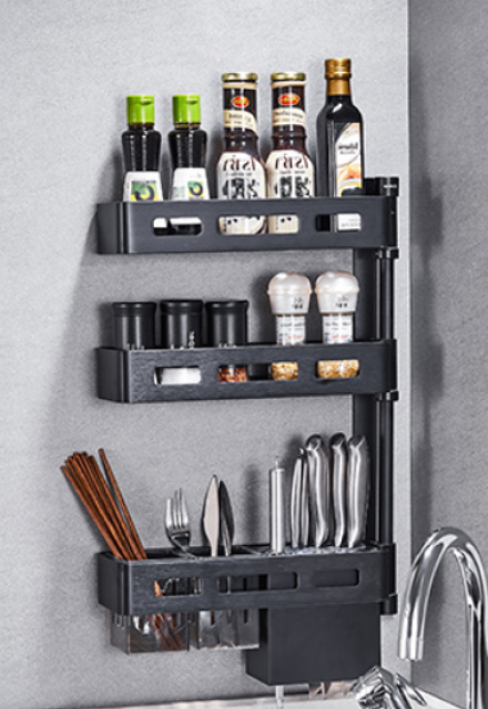 Multi-purposes kitchen rack