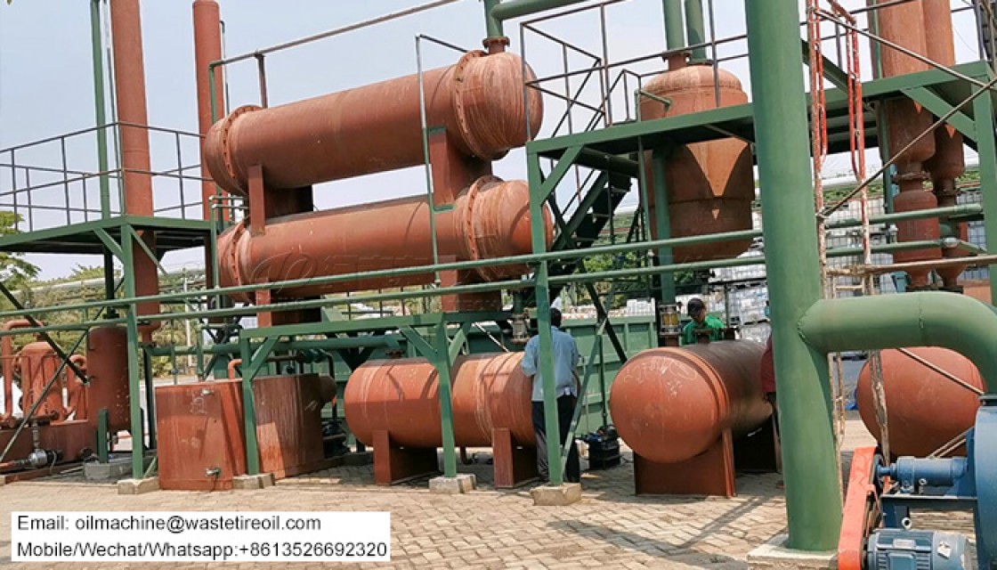 Recycling waste plastic to fuel oil plant