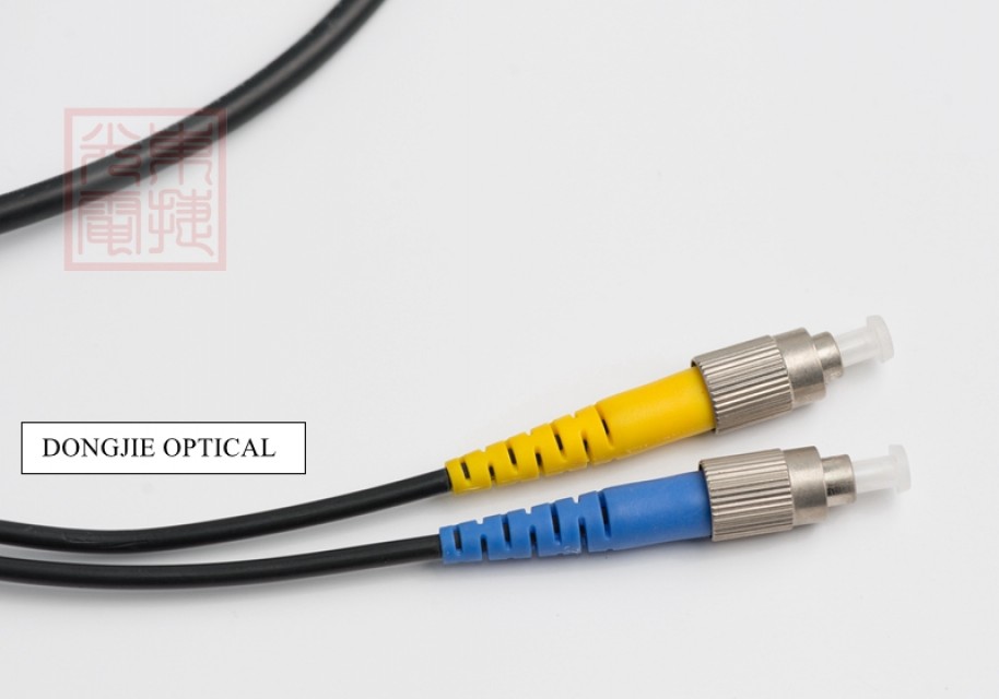 2F armored patch cord, armored fiber cable, black LSZH, 2m, FTTH