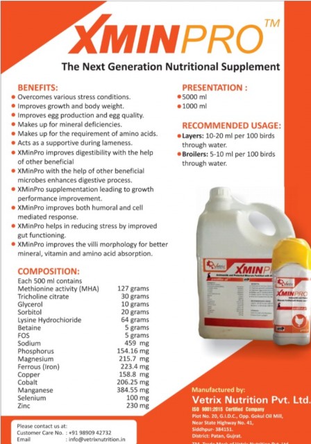 XMINPRO - The Next Generation Nutritional Supplement for Poultry Farming