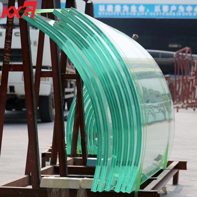 China glass factory 21.52mm extra clear curve tempered laminated glass
