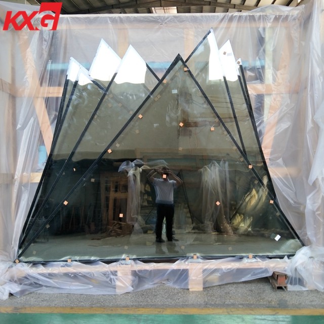 pecial-shaped tempered low e reflective insulated glass for skylight 