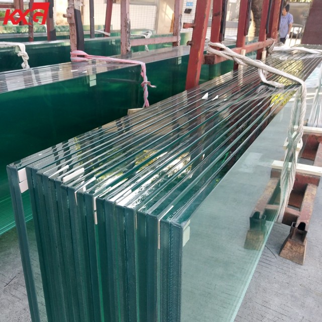 clear tempered SGP laminated glass produce by KXG glass factory