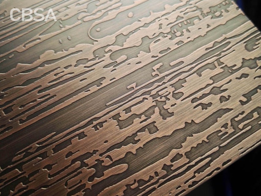 304 Etched Stainless Steel Copper Sheet - CBSA International