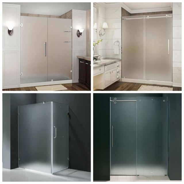 Frameless Shower Frosted Glass, Partition Glass - Best For Hotel and Commercial Use