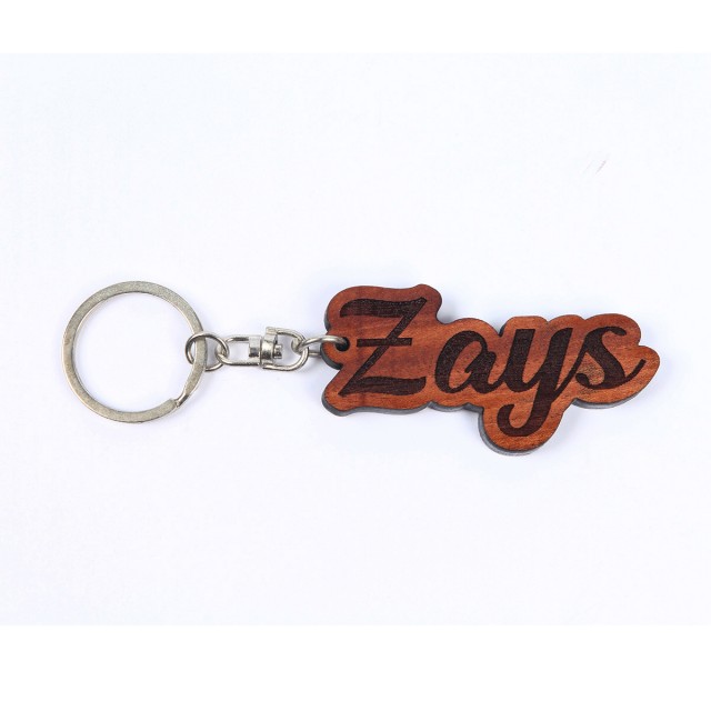 Personalized Wooden Key Ring - Customizable Key Ring