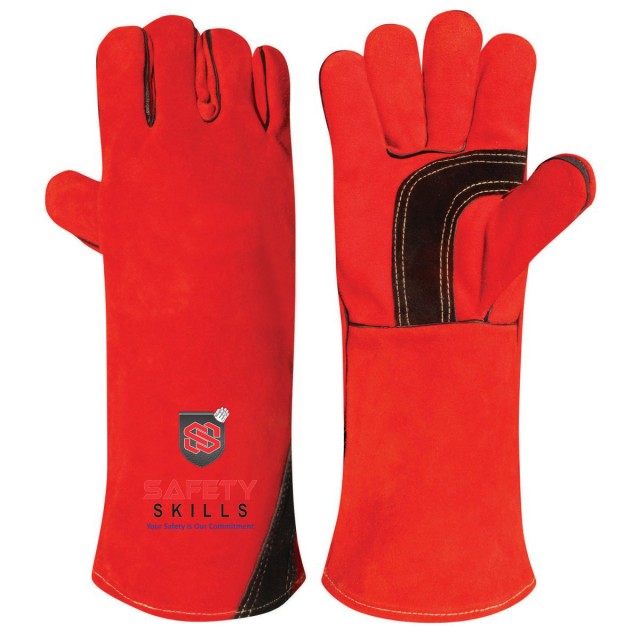 Welding Gloves - Durable Cow Split Leather, Various Colors & Sizes