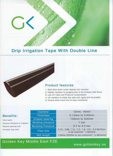 Drip tape irrigation