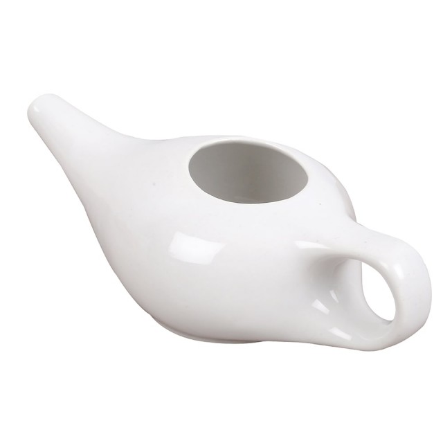 Ceramic Neti Pot - Healthandyoga's Ergonomic Sinus Relief Solution