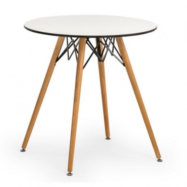Retro Leg Round Table: Stylish Indoor Beech Furniture