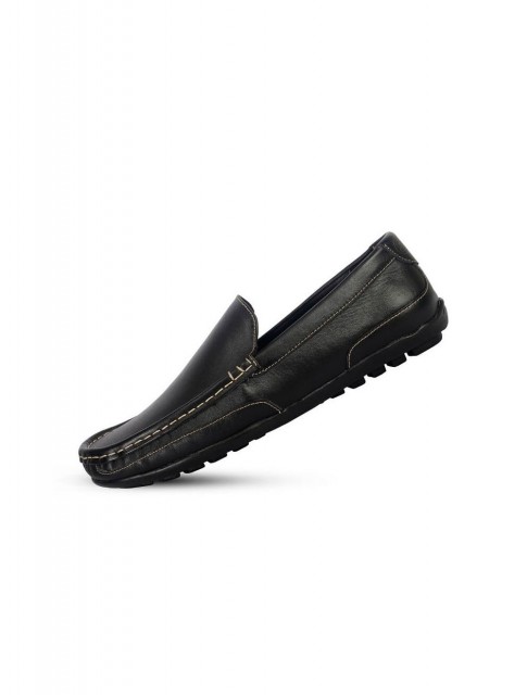 Classic Black Leather Men's Loafers - Wholesale Supply