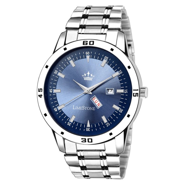 LimeStone Quartz Analog Metal Strap Watch for Men - Stylish and Reliable Timekeeping