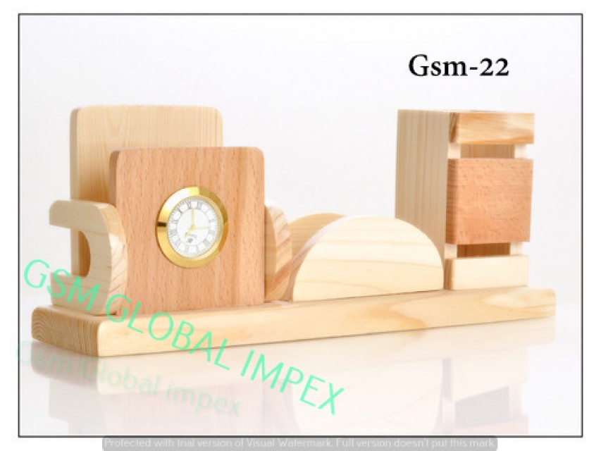 WOODEN PEN STAND