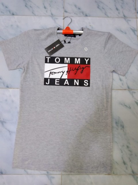 Tommy Black Navy Grey Men’s T-shirt 100% Cotton Slim Fit