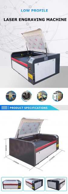 co2 laser engraving machine for wood plastic glass acrylic