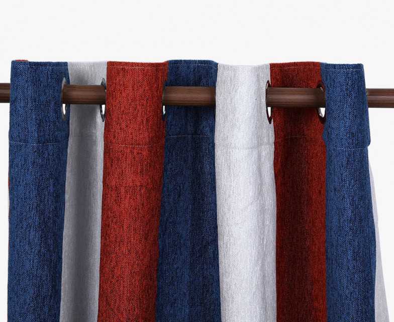 Chenille Striped Blackout Curtain