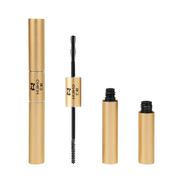 Gold Double Head Mascara Tube Packaging HM1231 - Premium Cosmetic Packaging Solution